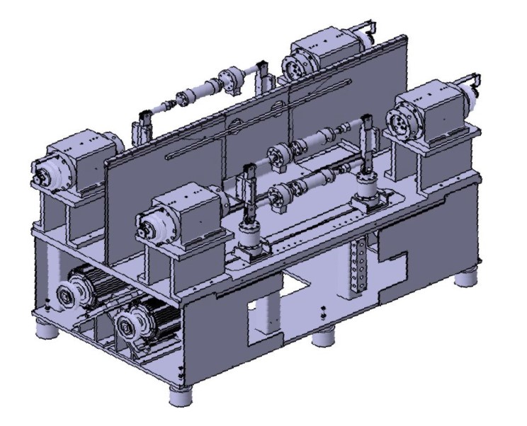 四轴轮毂轴承单元疲劳耐久试验台架（液压联动）